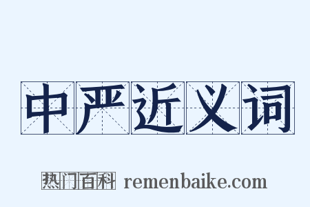 中严近义词是什么意思的图片